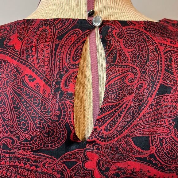 NWT Tommy Hilfiger Red & Black Ruffle Front Dress - Size 2 - Picture 14 of 16